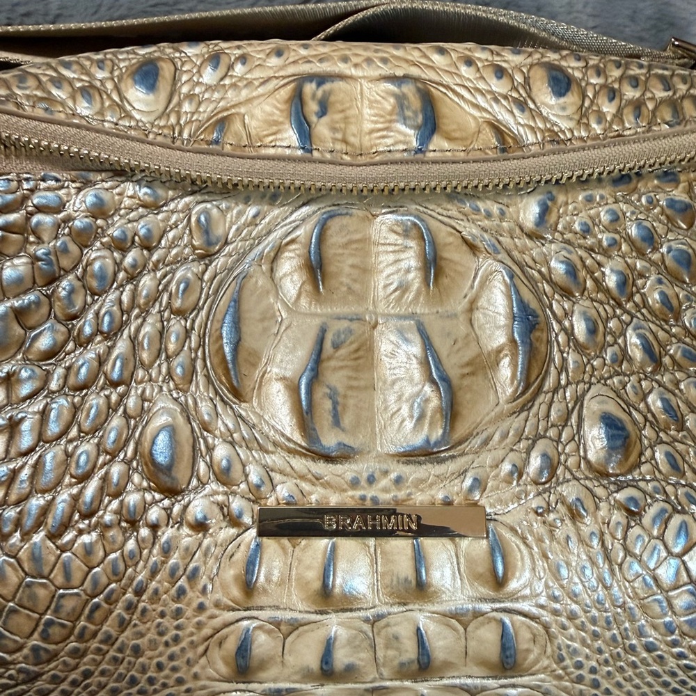Brahmin Gold Crocodile Embossed Women's Bag Set - Picture 10 of 12